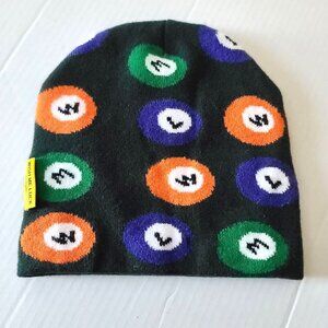 Urban Outfitters Wish Me Luck Knit Beanie Hat Billiard Pool Ball Unisex OS NWOT